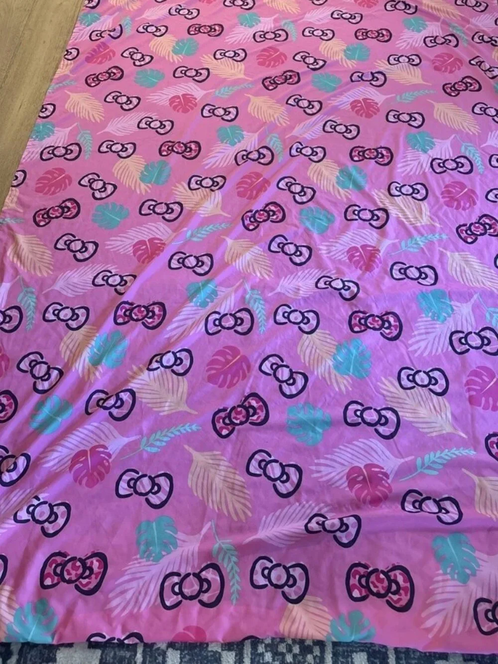 Hello Kitty Wild Jungle TWIN FLAT SHEET ONLY From Set / Microfiber